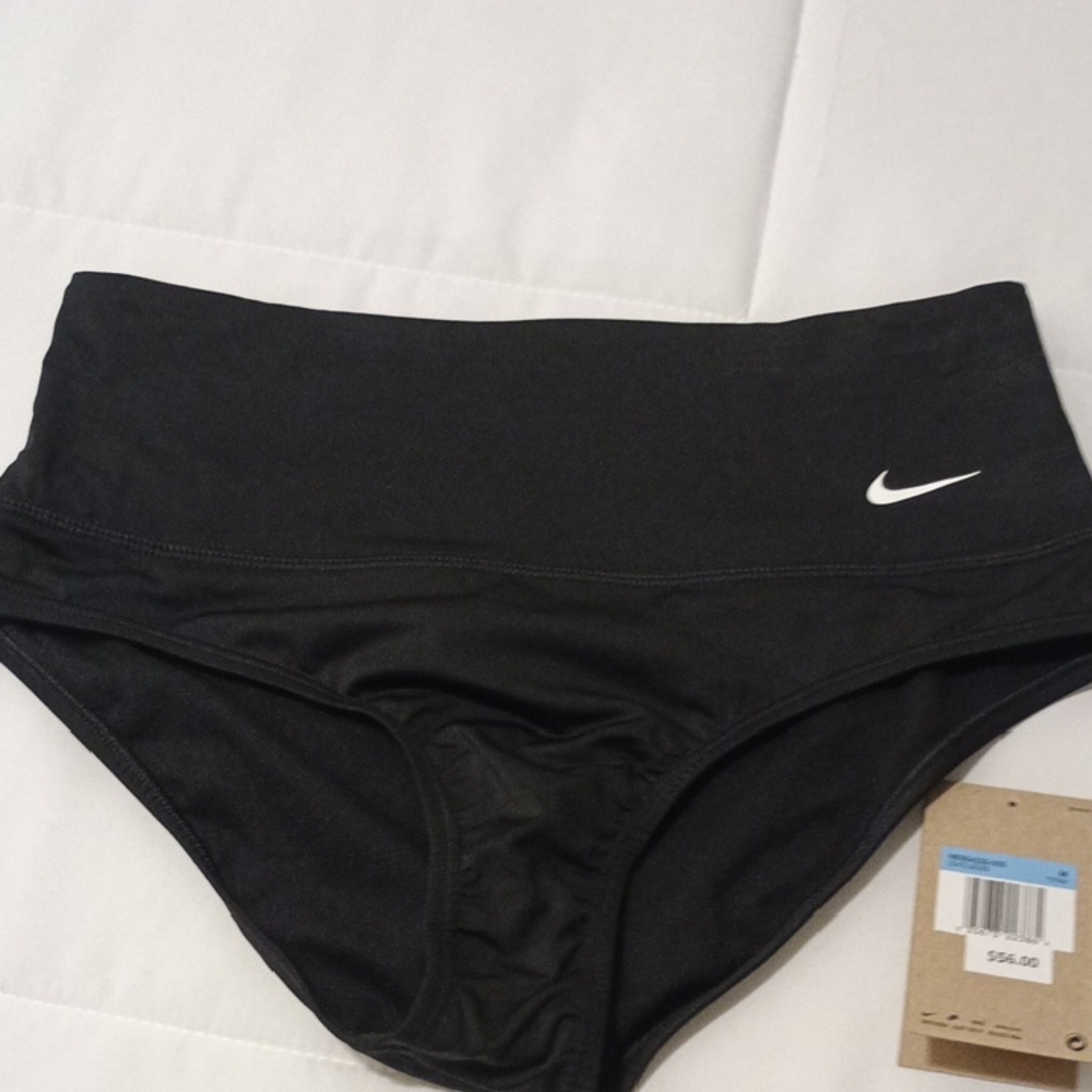 NWT - Nike Black Swim Bottoms with Logo